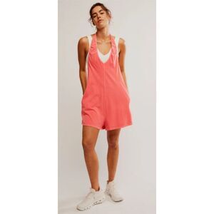 NWOT FREE PEOPLE MOVEMENT HOT SHOT HALTER ROMPER - HIBISCUS Size XL $60